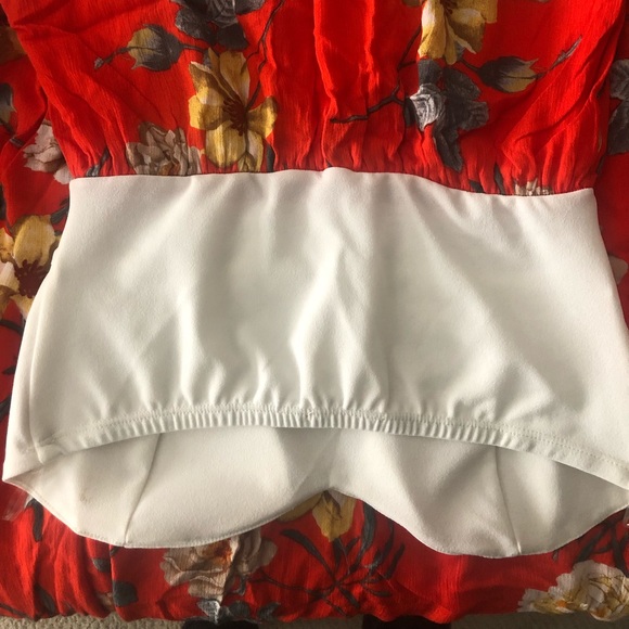 NWOT-Strapless tropical floral maxi w/bra inserts - Picture 3 of 5